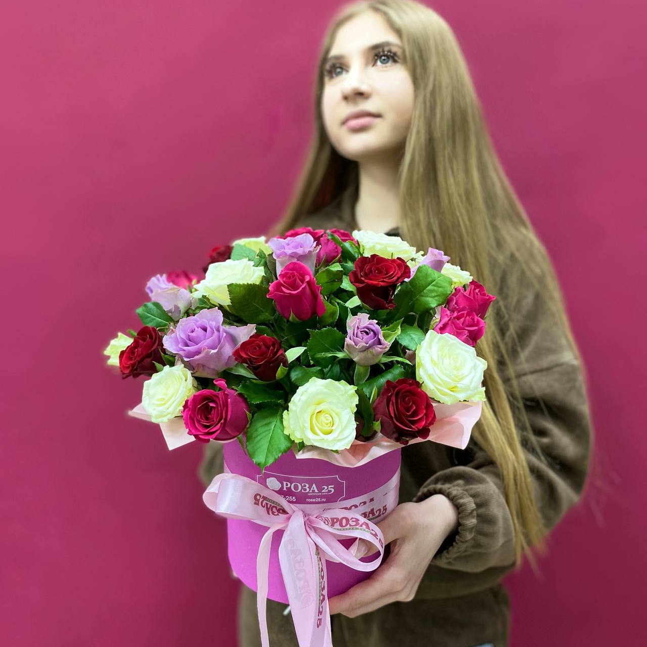 Роза кения  25 шт в цилиндре