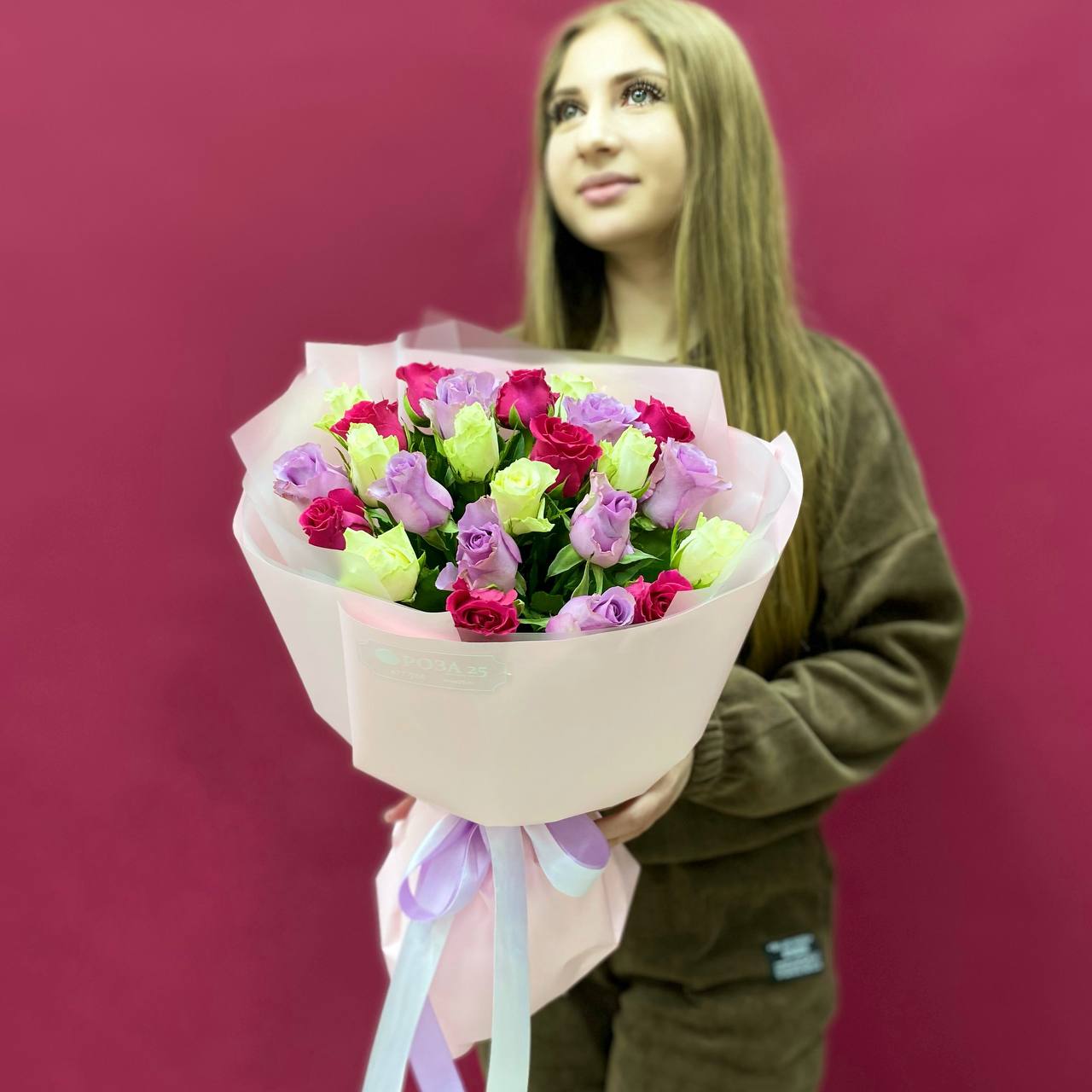 Букет 25 роз кения