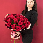 Букет красных роз (25 шт)