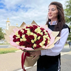 Букет 101 роза Кения 